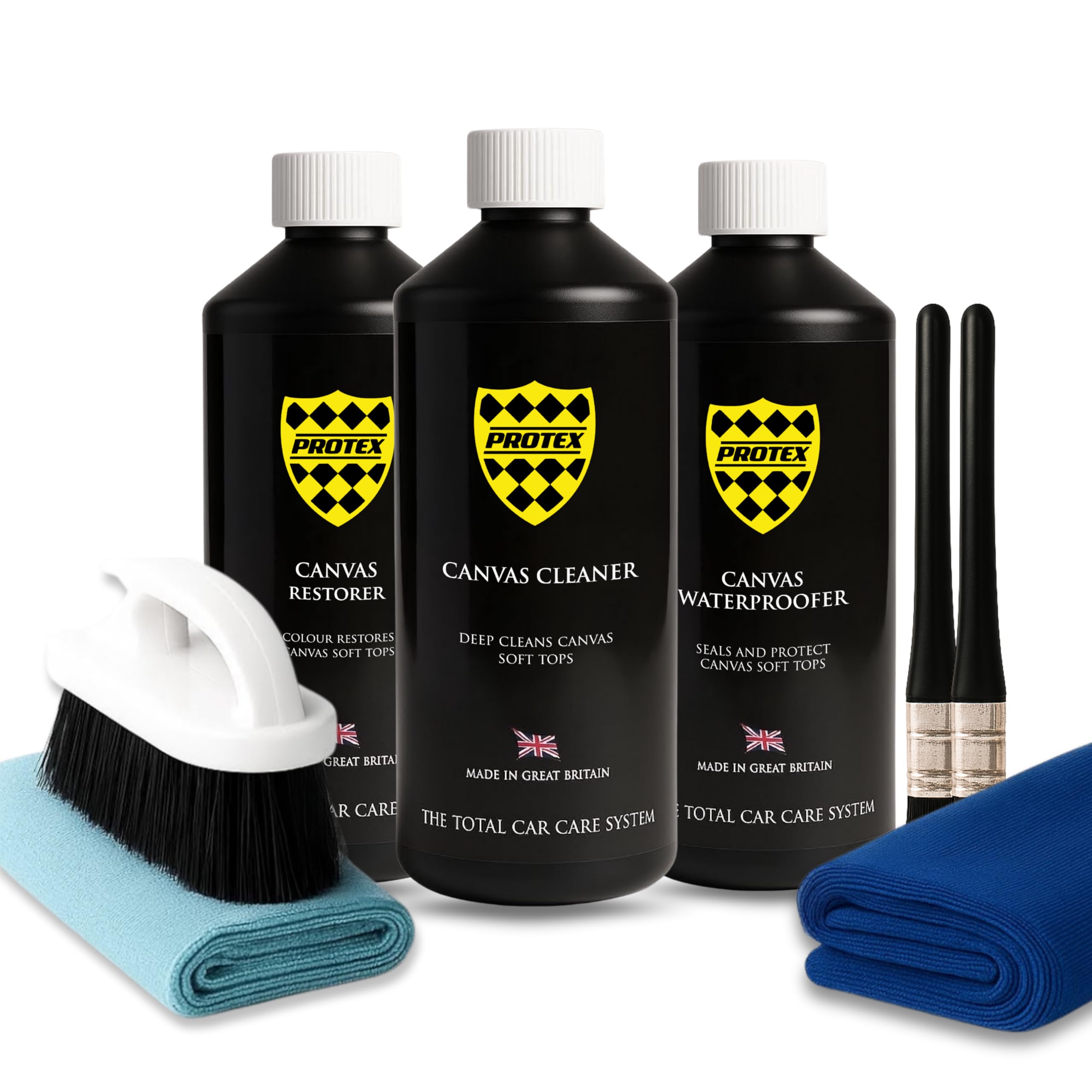 PROTEX Convertible Soft Top Care Kit with Canvas Cleaner, Restorer